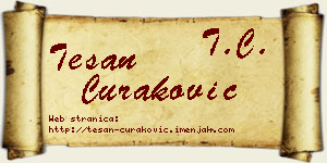 Tešan Curaković vizit kartica